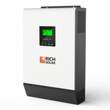 RICH SOLAR Hybrid Off-Grid Inverter | 2400W 24V 120A Output + 2.4kW Solar Input | 80A MPPT Charge Controller (Grid Feedback Optional) - RICH SOLAR