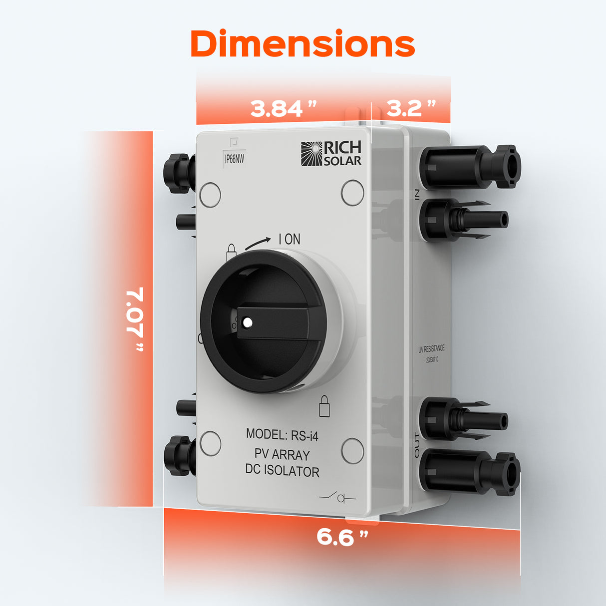 Solar PV DC Quick Disconnect Switch 1500V 55 Amps - RICH SOLAR