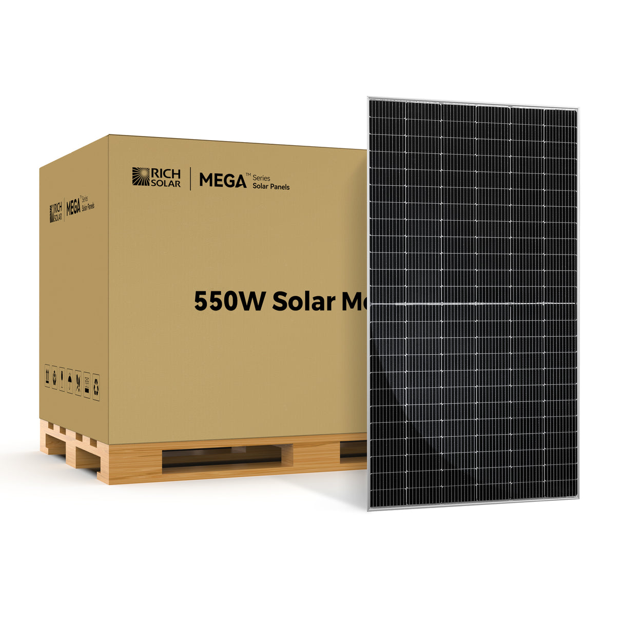 MEGA 550 | 550 Watt Solar Panel | Premium Grid-tie or Off-grid Solar Panel for Residential, Commercial, Agriculture | 25-Year Output Warranty | UL Certified