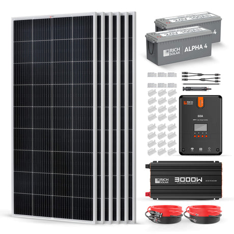 1200 Watt 24V Complete Solar Kit - RICH SOLAR