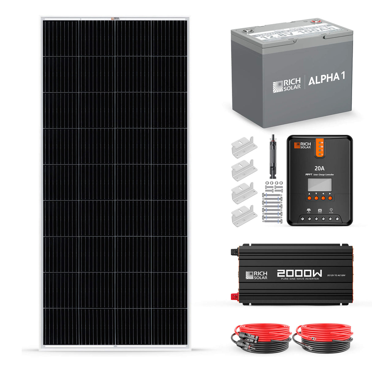 200 Watt Complete Solar Kit - RICH SOLAR