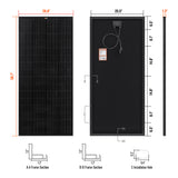 200W 12V Solar Panel Black RS-M200B 