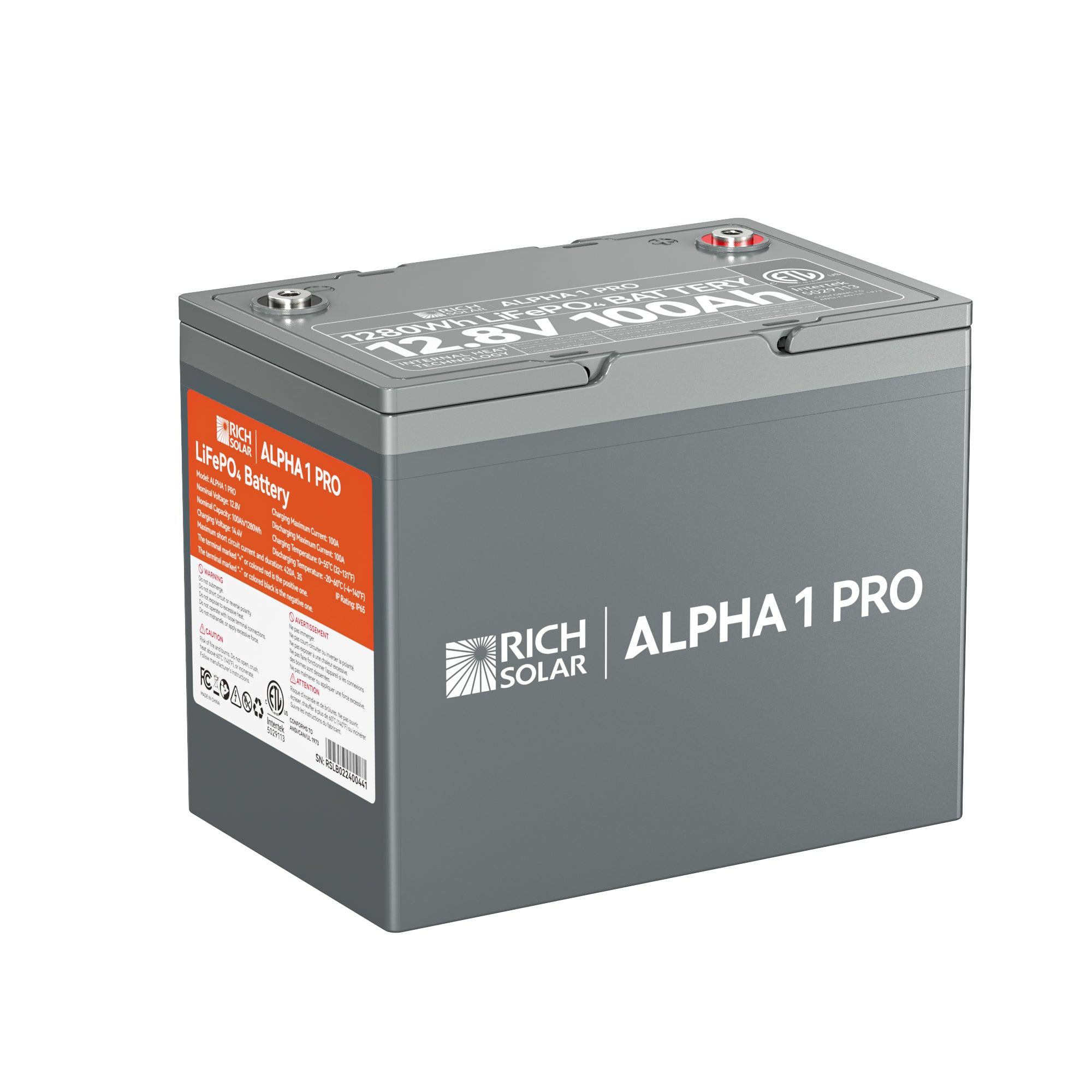 ALPHA 1 PRO | 12V 100Ah LiFePO4 Battery | Premium 12V Lithium Battery for Off-Grid, RVs, Boats | 7,000 Lifetime Cycles | 10 Year Warranty | UL1973 Certified