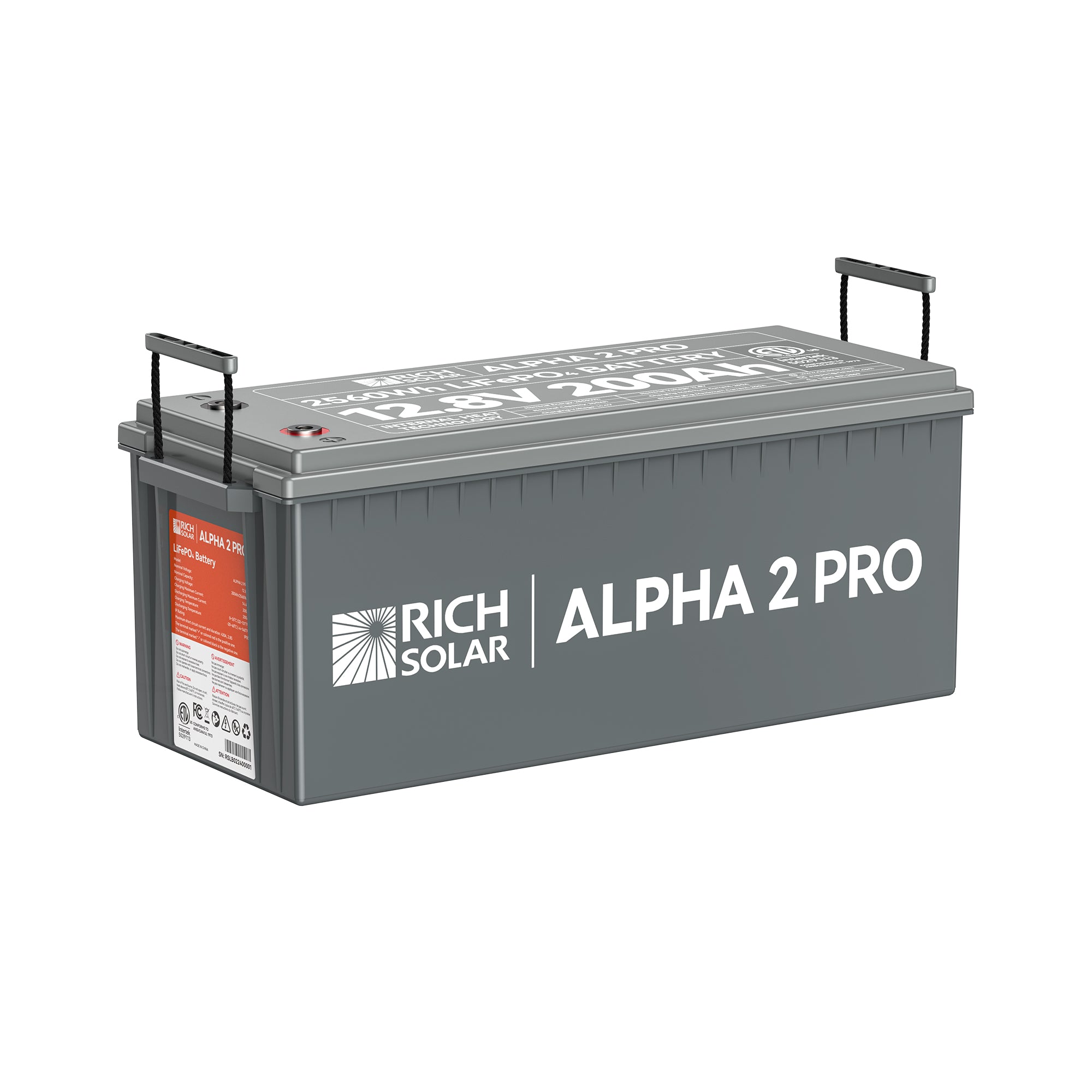 ALPHA 2 PRO | 12V 200Ah LiFePO4 Battery | Premium 12V Lithium Battery for RVs, Cabins, Tiny Homes | 7,000 Lifetime Cycles | 10 Year Warranty | UL1973 Certified