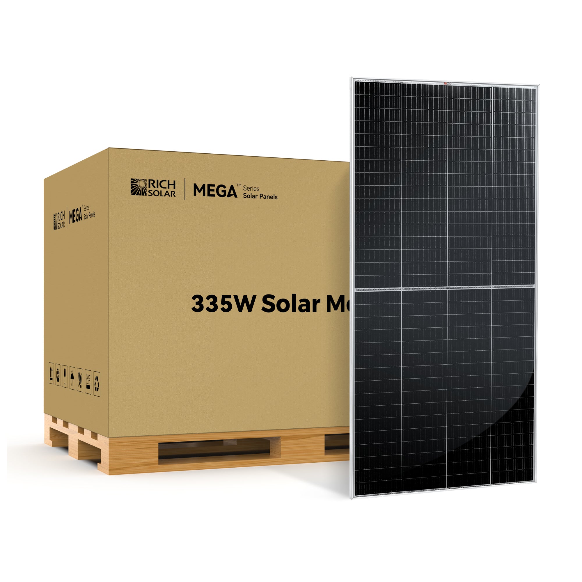 MEGA 335 | 335 Watt Solar Panel | Premium Grid-tie or Off-grid Solar Panel for Residential, Commercial, Agriculture | 25-Year Output Warranty | UL Certified