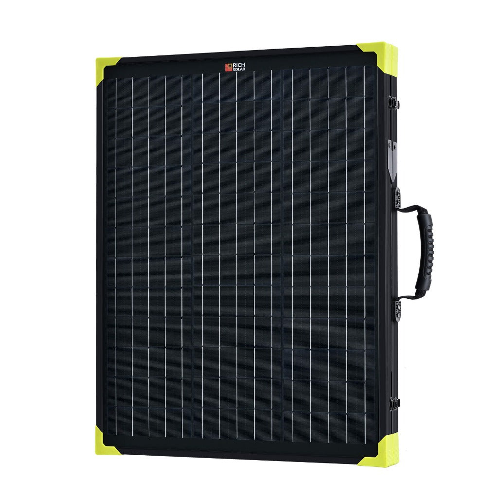 Mega 100 Watt Briefcase Portable Solar Charging Kit - RICH SOLAR