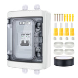 2 Pole Outdoor Circuit Breaker Box | Outdoor Circuit Breaker Box with 2 Poles and Solar Isolator Disconnect Switch | Choose Amp: 30A, 40A, 60A, 80A, 120A