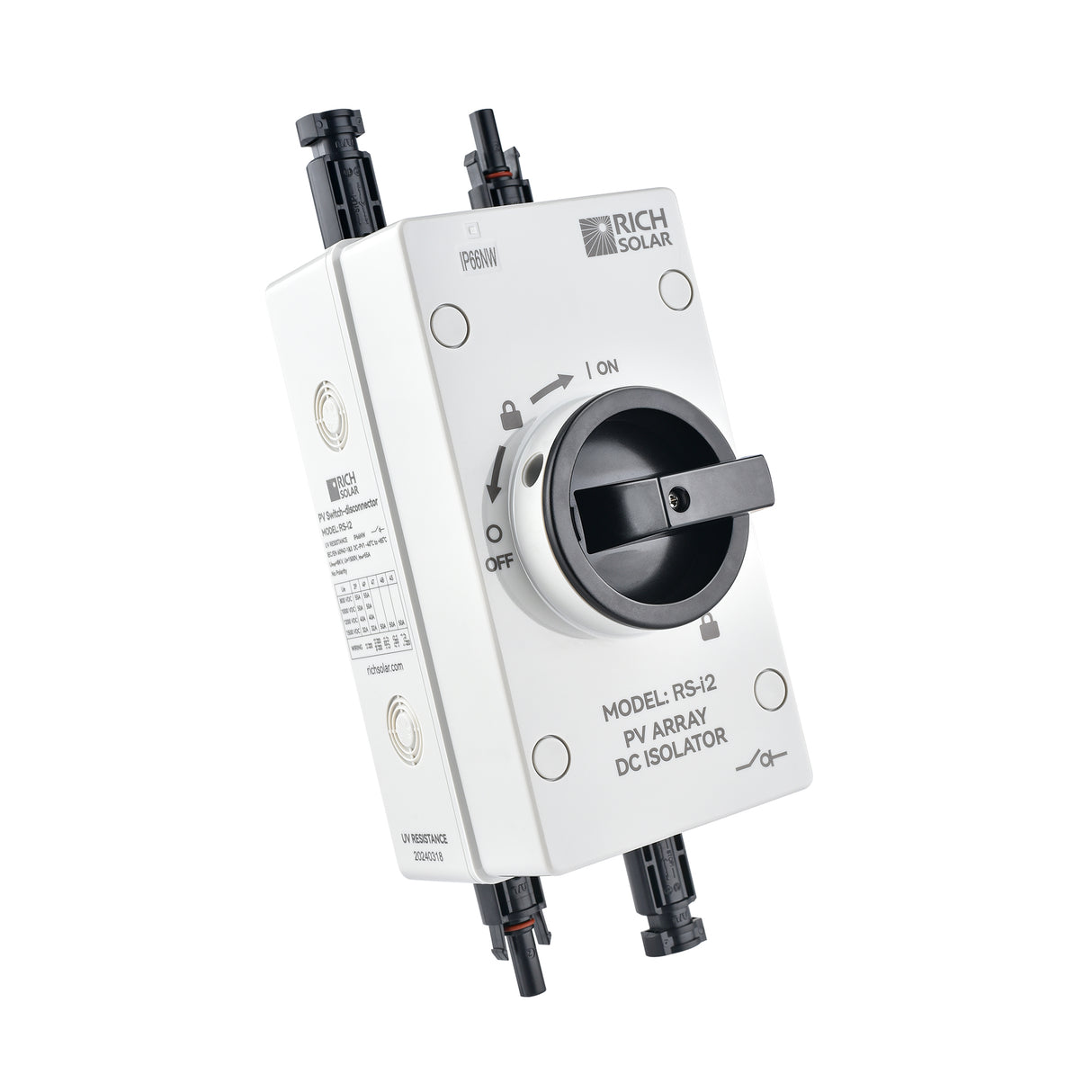 Solar PV DC Quick Disconnect Switch RS-i2 - RICH SOLAR