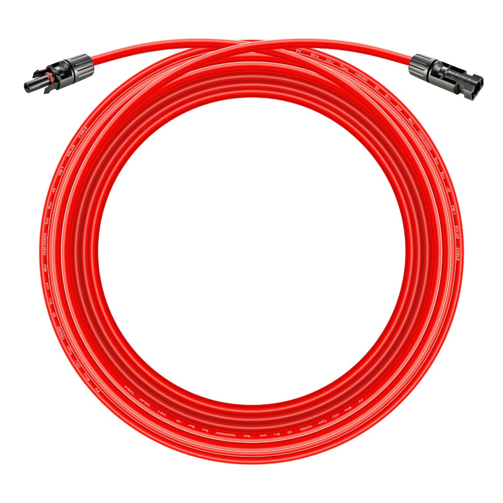 10 Gauge 50 Feet Solar Extension Red Cable - RICH SOLAR